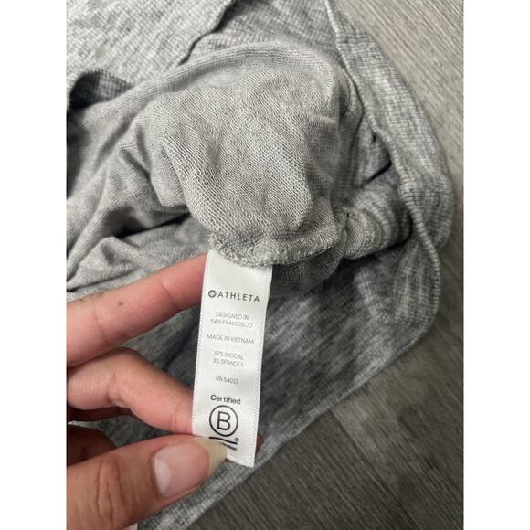 Athleta Super Soft Studio Barre Sweatshirt Lightweight Gray - Picture 8 of 9